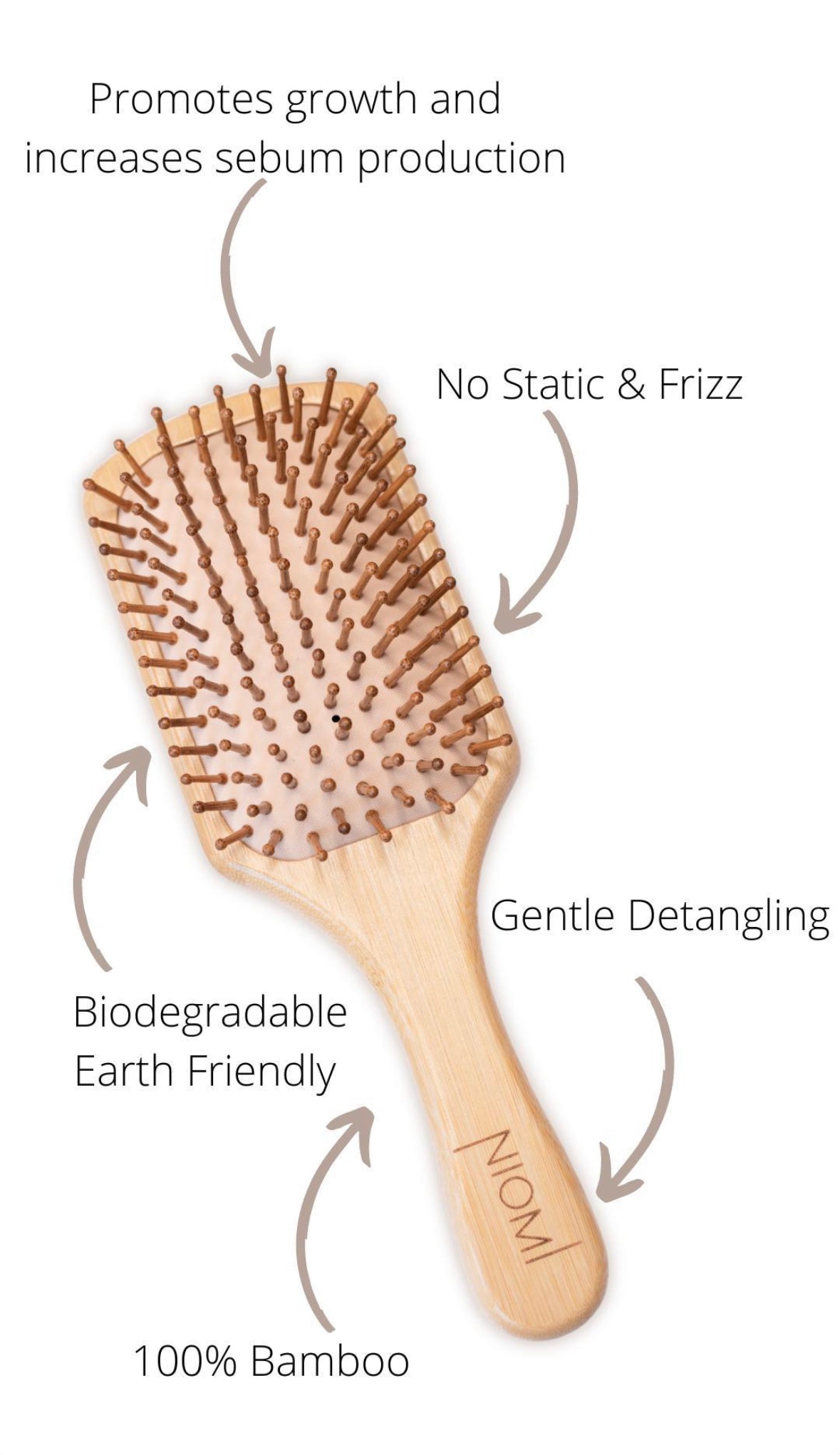 Niomi Bamboo Paddle Hairbrush