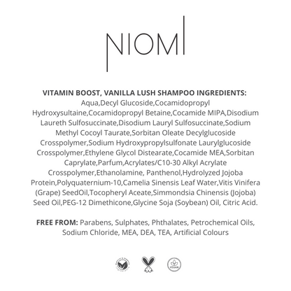 NIOMI Vanilla Lush, Vitamin Boost Shampoo 250ml