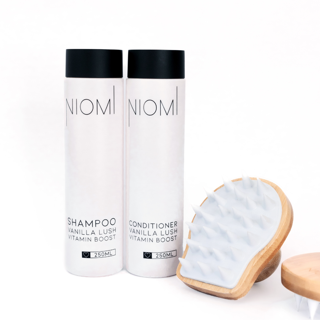 NIOMI Vanilla Lush, Vitamin Boost Combo and Scalp Brush